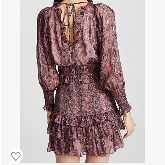 Rebecca Taylor snake print smoked clip dress - Picture 8 of 12